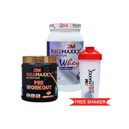 Whey protein(1KG) + Pre Workout + Shaker Free